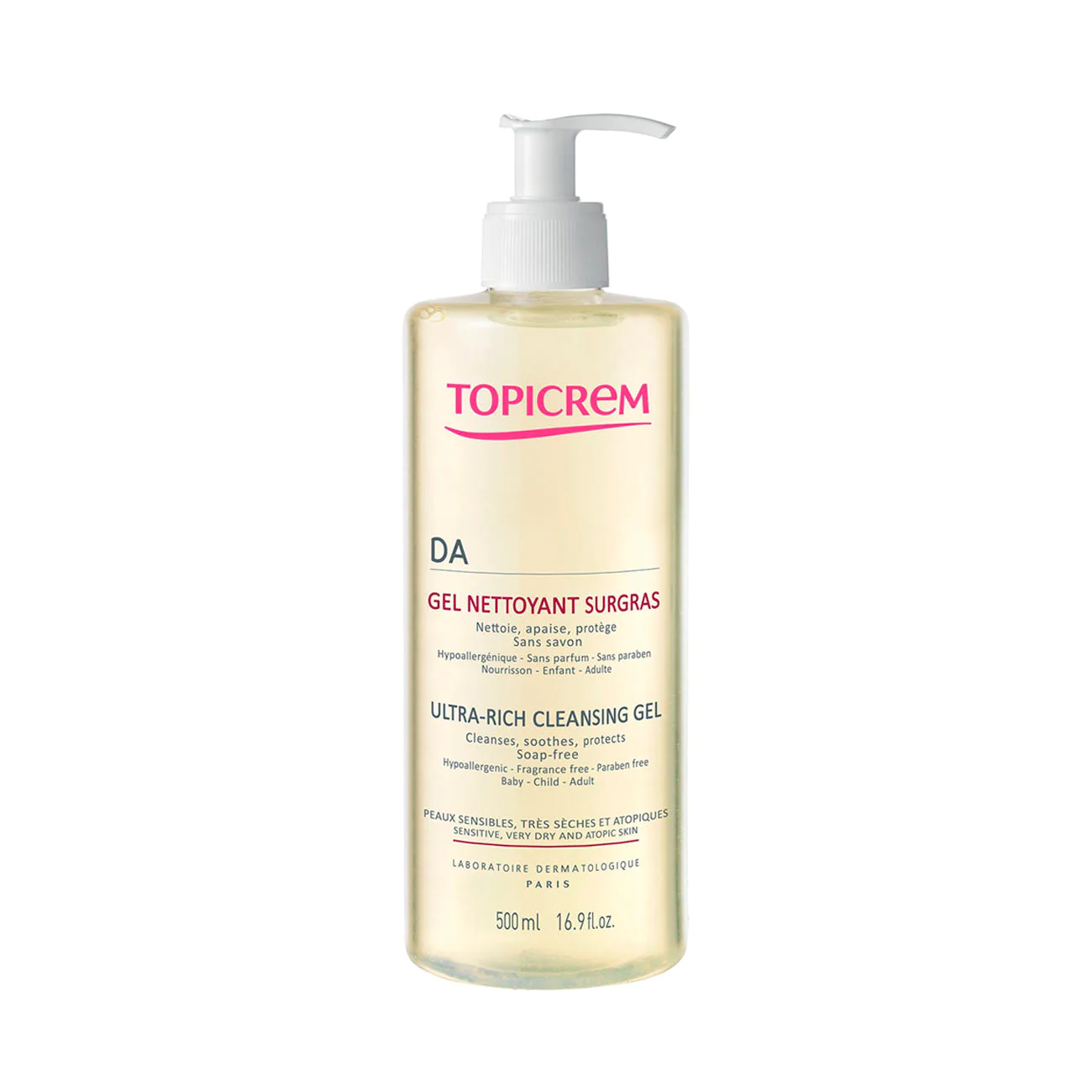 TOPICREM DA ULTRA-RICH CLEANSING GEL 500ML TOPICREM DA ULTRA-RICH CLEANSING GEL 500ML - Image 1