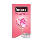 SNIPER CONDOMS  STRAW BERRY 12PCS
