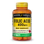 Folic Acid 400mcg 100 tabs (mason)