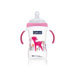 OPTIMAL Extra W/ N Feeding Bottle W/Handle  Pink 240ml