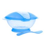 OPTIMAL Baby Feedingbowl With Spoon Blue
