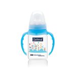 OPTIMAL Narrow Neck Orthodontic Feeding Bottle- Handle 140ml Blue