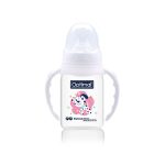 OPTIMAL Narrow Neck Orthodontic Feeding Bottle- Handle 140ml White