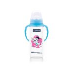 OPTIMAL Narrow Neck Orthodontic Feeding Bottle With Handle 240ml Blue