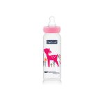 OPTIMAL Narrow Neck Orthodontic Feeding Bottle 240ml Pink