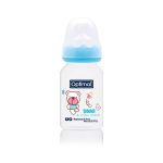 OPTIMAL Narrow Neck Orthodontic Feeding Bottle 140 ML BLUE