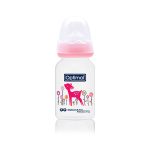 OPTIMAL Narrow Neck Orthodontic Feeding Bottle 140 ML PINK