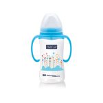 OPTIMAL Wide Neck Feeding Bottle With Handle 300ml Blue