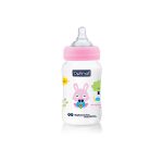 OPTIMAL Wide Neck Feeding Bottle 240ml Pink