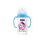 OPTIMAL Wide Neck Feeding Bottle With Handle 240ml Blue