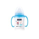 OPTIMAL Wide Neck Feeding Bottle With Handle 180ml Blue