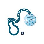 OPTIMAL Pacifier Holder With Plastic Clip OPB-1042 B