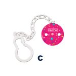 OPTIMAL Pacifier Holder With Plastic Clip OPB-1042 C