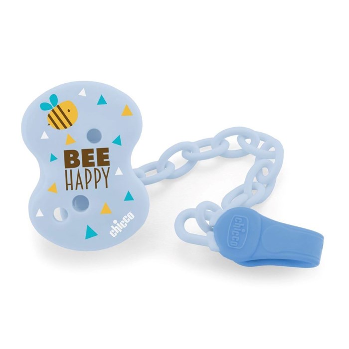 chicco-clip-with-chain-mixed-colours-1.jpg Chicco Clip with chain mixed colours Blue - Image 1