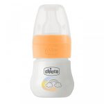 Chicco Micro Feeding Plastic Bottle - Silicone - Orange 0m+ 60ML