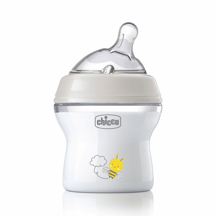 chicco-natural-feeling-bottle-150ml-slow-flow-bee.jpg Chicco NaturalFeeling Bottle 150ml 0m+ Soft Flow - Image 1