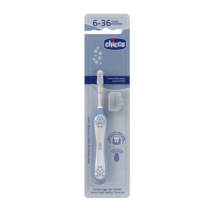 chicco-toothbrush-first-teeth-6-36m-indigo-12081-3.jpg Chicco First Teeth Toothbrush Indigo 6-36m - Image 1