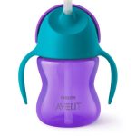 Avent Cup Bendy Straw With Handles Purple