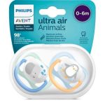 Avent Soother Ultra Air Animals 0-6M Blue