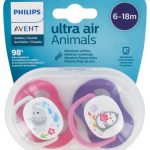 Avent Soother Ultra Air Animals 6-18M Pink