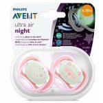 Avent Soother Ultra Air Night Time 6-18M  Pink