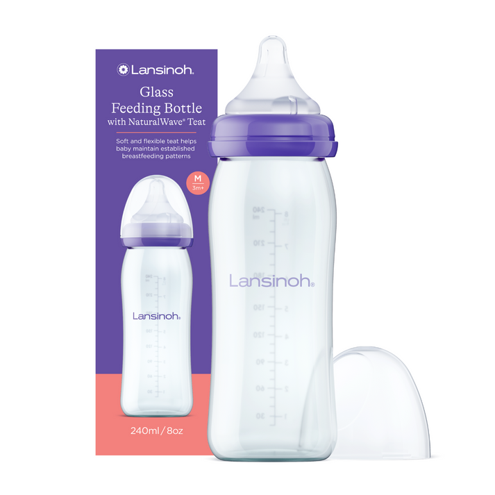 LANSINOH GLASS FEEDING BOTTLE 240ML