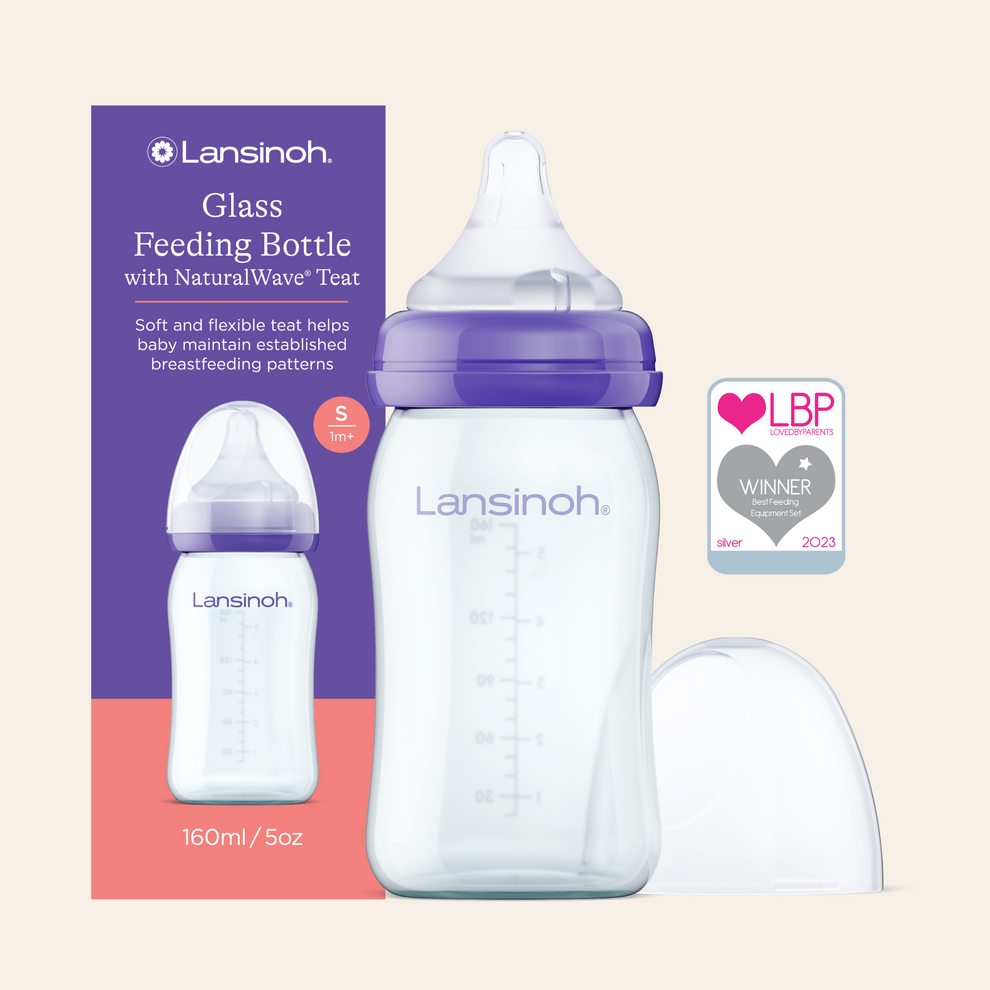 LANSINOH GLASS FEEDING BOTTLE 160ML