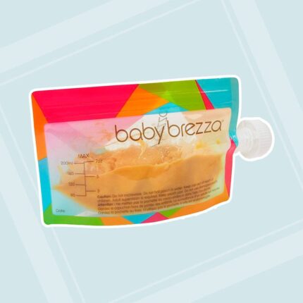 Baby Brezza Food Pouch with Funnel reusable baby food storage pouches with easy-fill funnel