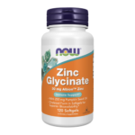 NOW Zinc Glycinate with 250 mg Pumpkin Seed Oil, Supports Prostate Health*, 120 Softgels